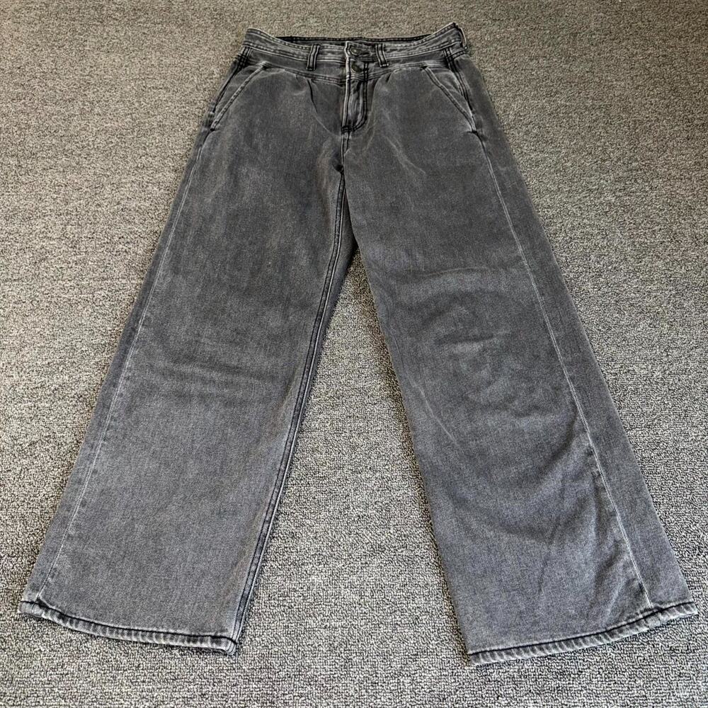 American Eagle Jeans Womens 2 Gray Denim High Rise Cropped Pockets Streetwear